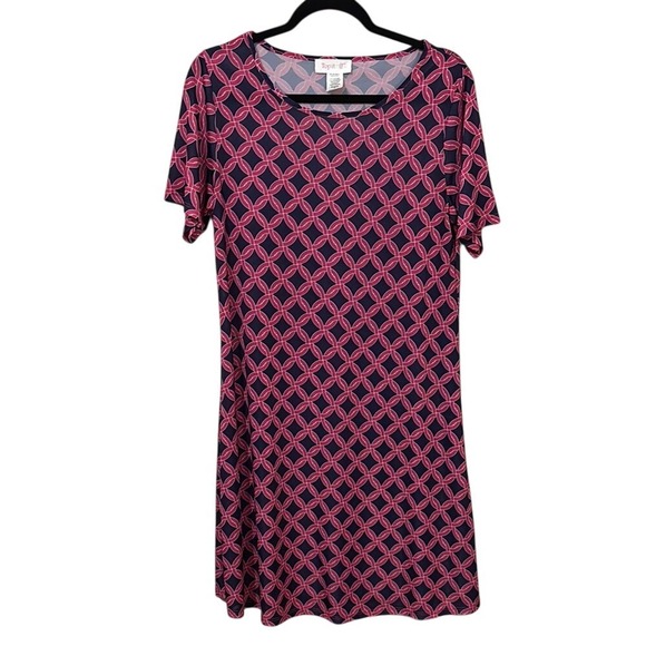 Top It Off Pink Flutter A-line Mini Dress Sheer Short Sleeve Round Neck‎ - Picture 1 of 4